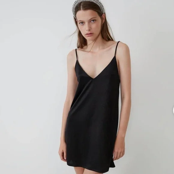 zara black slip dress BW6402- Ladies Feathered Black dress hat